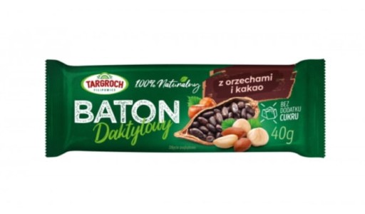 Datlová tyčinka s orechmi a kakaom 40 g Targroch