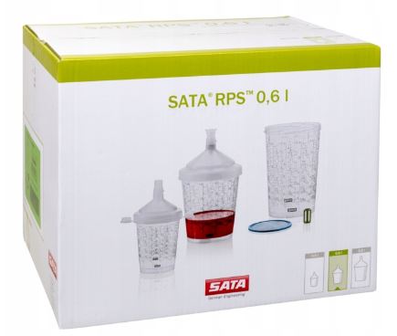 RPS SATA poháre na farby 600ml + SITKO 125um QCC