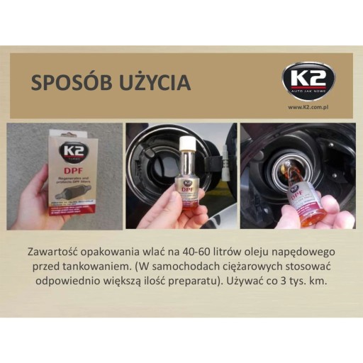 K2 DPF 50 ML prísada do paliva REGENERUJE A CHRÁNI FILTRE