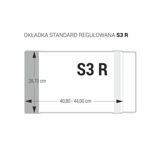 Obal S3R reg 28,7cm x 40,8-44cm kryštalický