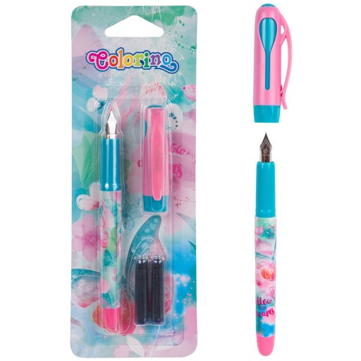 Pero s hrotom a 2 vymeniteľné náplne COLORINO DREAMS BUTTERFLY