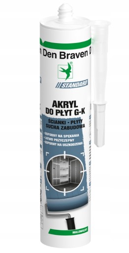 Akrylátový silikón do sadrokartónu DEN BRAVEN, biely, 280ml
