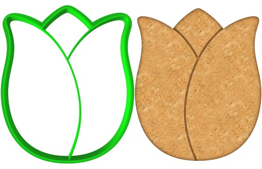 VEĽKONOČNÁ forma Vykrajovačka na perníky EASTER Flower Tulip 8cm