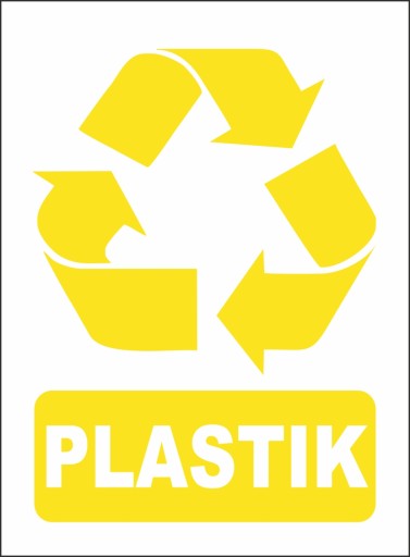 Recyklačná nálepka PLAST 15x20 cm - 1 kus