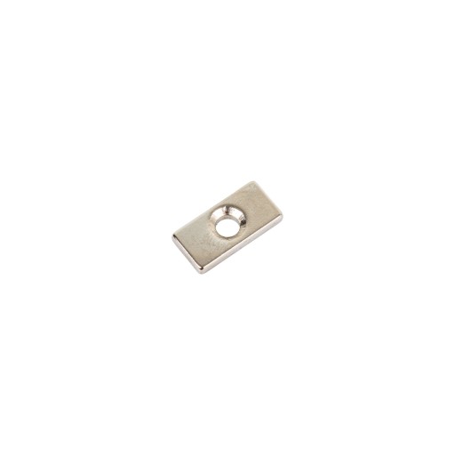 Neodymový magnet 20x10x3mm platnička s otvorom na skrutku, 2 ks. Geko