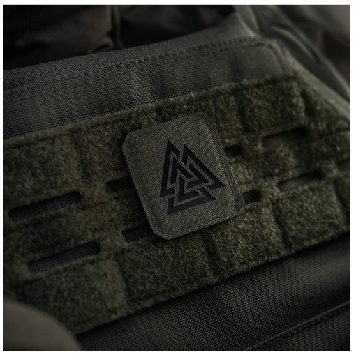VELCRO NÁŠIVA LASEROVÝ REZANÝ SYMBOL VALKNUT M-TAC ČIERNO-ZELENÁ