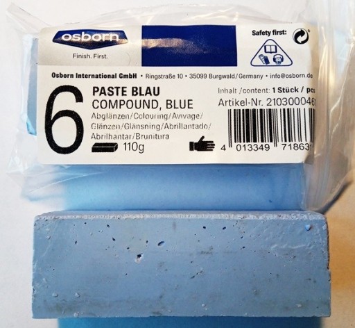 Brúsna a leštiaca pasta 110g, modrá