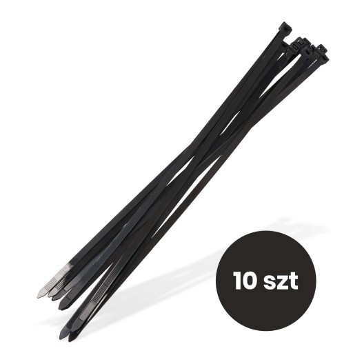 10x sťahovacie pásky Káblové pásky Zipsy 8,8 x 450 mm Silné UV sťahovacie pásky