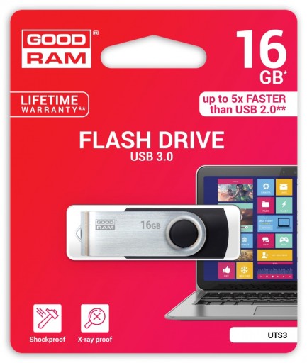 Pendrive 16GB USB 3.0 GOODRAM Twister čierny