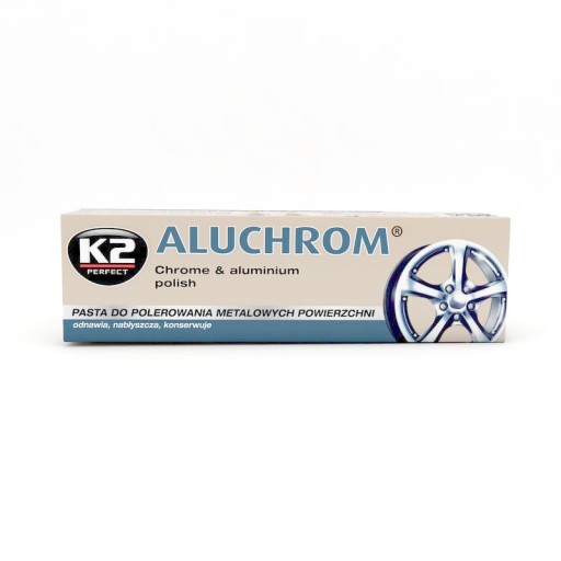 K2 aluchrom leštiaca pasta na hliníkové chrómové ráfiky