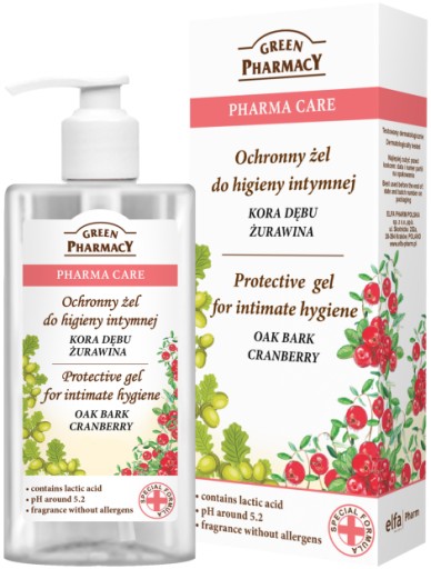 Green Pharmacy Ochranný gél na intímnu hygienu Dubová kôra a brusnica 300ml