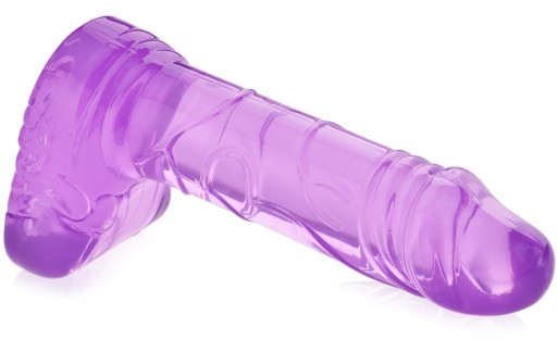 UMELÝ PENIS SO SEMENNÍKMI MALÝ GÉLOVÝ DILDO 11 cm