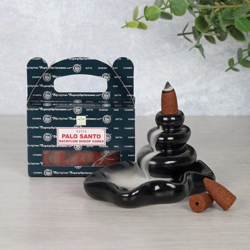 Spätné kónické vonné tyčinky PALO SANTO Satya (spätné vonné tyčinky
