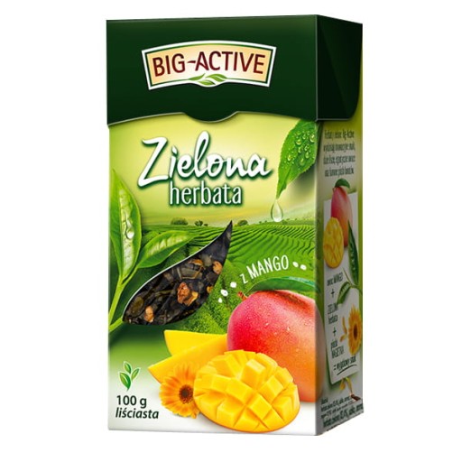 Big-Active zelený čaj s mangom 100g sypaný čaj