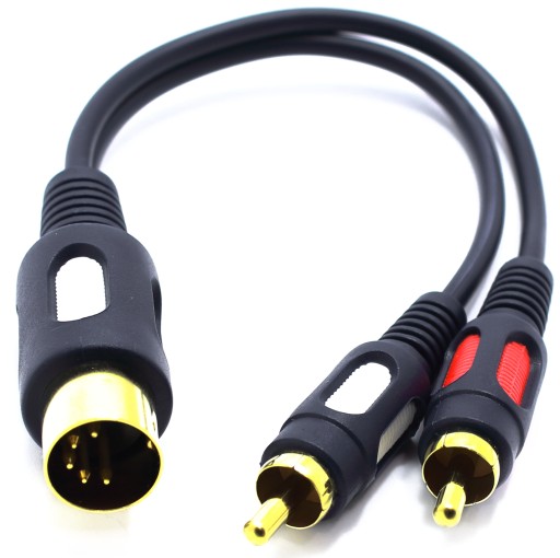 ADAPTÉR ADAPTÉR DIN ZÁSTRČKA 5 KOLÍKOV NA 2X RCA ZÁSTRČKU CHINCH VITALCO