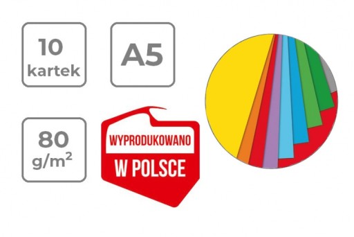 Farebný lesklý papier A5, 10 listov HERLITZ