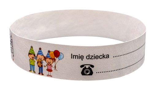 Identifikačný náramok pre dieťa, 10 ks.