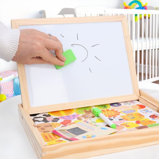 MAGNETICKÁ TABUĽA PRE DETI, edukačné drevené magnetické puzzle