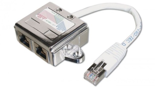 RJ45/2x RJ45 adaptér (zásuvka) tienený AT-AG CX2