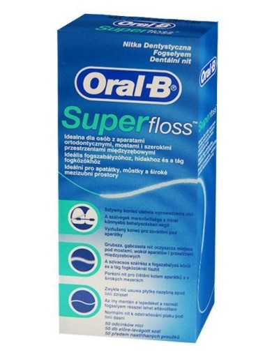 Niť ORAL-B SUPER FLOSS na korunky, mostíky a strojčeky