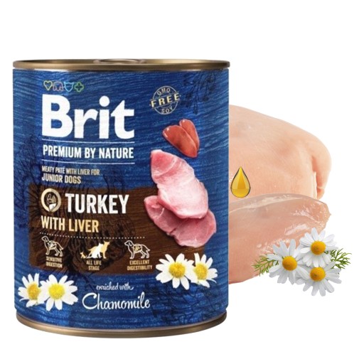 BRIT BY NATURE Mokré krmivo pre psov Morka 800g