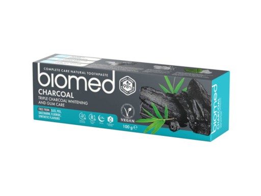Splat Biomed Charcoal zubná pasta 100 ml Bielenie s dreveným uhlím bez fluoridu