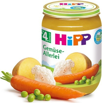 Hipp Bio Karfiol Hrášok Mrkva Zemiaky 190g 5m