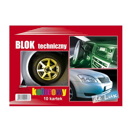 ŠKOLSKÝ TECHNICKÝ BLOK A4 10 FAREBNÝ LIST