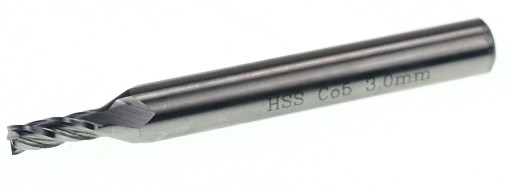 NFPa stopková fréza fi 3 mm HSSCo kobalt DIN 844 ch6