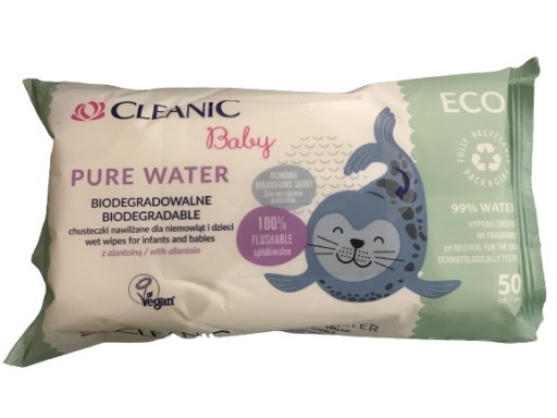 Cleanic Eco Pure Baby vlhčené obrúsky pre deti 99% voda