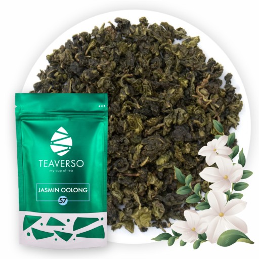 JASMINOOLONG LISTOVÝ ČAJ MODRÝ JASMÍNOVÝ TEAVERSO 50G