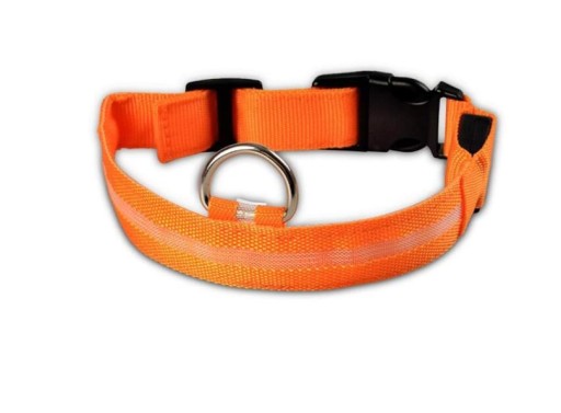 SVIETIACI LED GOLÍK PRE PSA, VEĽKOSŤ M, ORANŽOVÝ