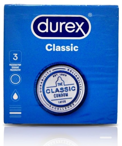 DUREX CLASSIC 3 ks CLASSIC NATURAL kondómy
