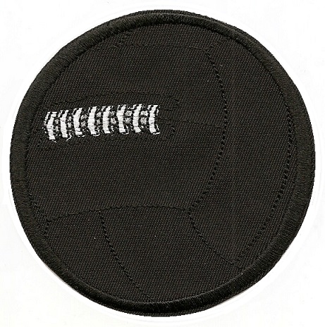guľatá nášivka aplikácia termo výšivka M Patch nohavice