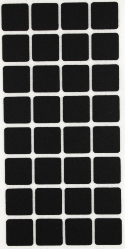 Samolepiace plsti STAROSTLIVOSŤ O PODLAHU 25 x 25 mm ČIERNA