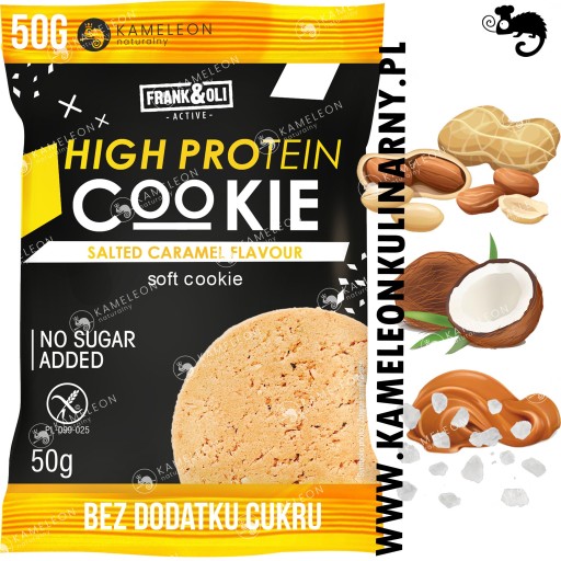 Frank & Oli slaný karamelový proteínový koláč 50 g