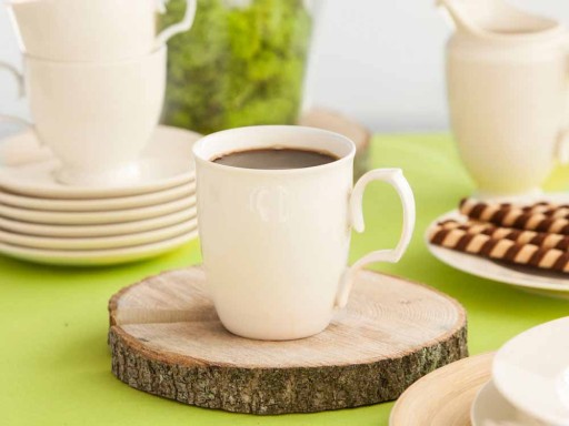 Porcelánový hrnček na kávu MariaPaula Ecru 360 ml