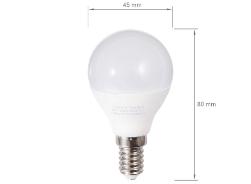 LED ŽIAROVKA E14 10W GUĽOVÁ SMD2835 6000K