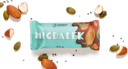 Zdravá výživa Tyčinka KruKam Mandľová tyčinka v čokoláde 33g