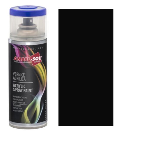 AMBROSOL AKRYLOVÝ LAK UNIVERZÁLNY MAT ČIERNA RAL 9005 400ML