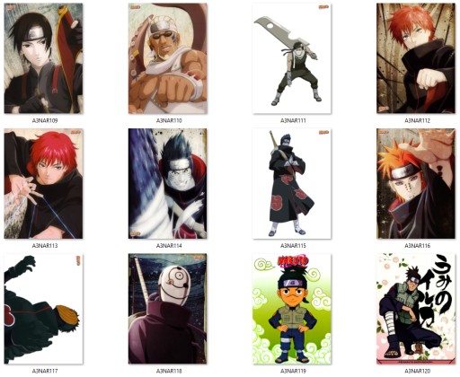 Plagát A3 Manga Anime Naruto VEĽKÝ VÝBER