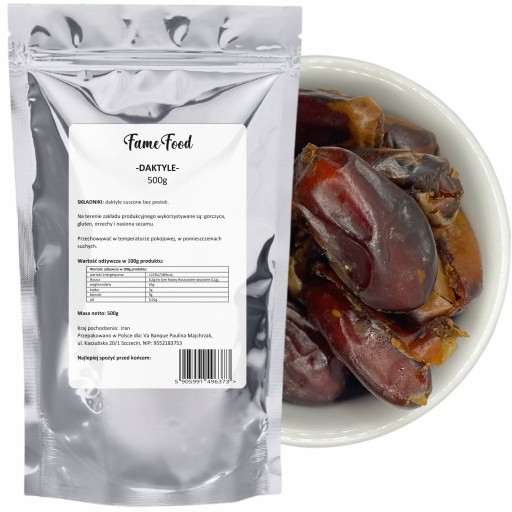 SUŠENÉ DATLE BEZ SEMIENKOV 500g prírodná kvalita aróma chuť FameFood