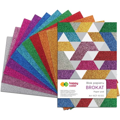 Happy Color blok A4 10 listov Trblietky č