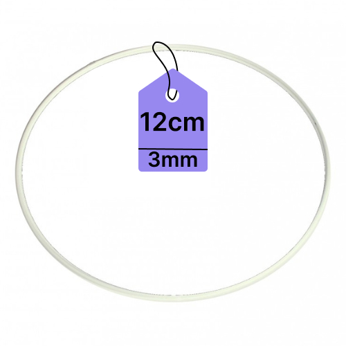 KOVOVÝ Prsteň PRE LAVAČOV SNÍV Prsteň MACRAME BIELY 12CM
