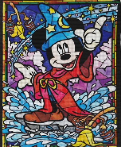 DIAMANTOVÁ VÝŠIVKA Mickey Mouse 5D Diamantová mozaika pre deti
