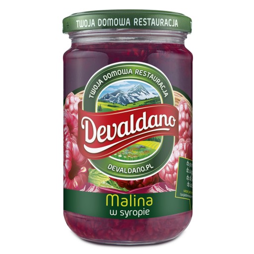 Maliny v sirupe Devaldano 290 g