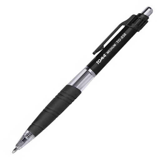 Toma Medium TO-038 Zaťahovacie guľôčkové pero čierne