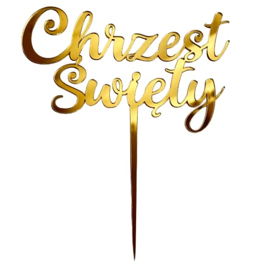 Holy Baptism 13cm Baptism Topper PLEXI GOLD zrkadlo