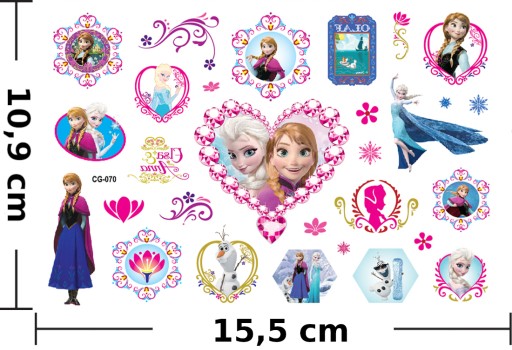 Odnímateľné tetovanie pre deti ELSA ANNA CG070