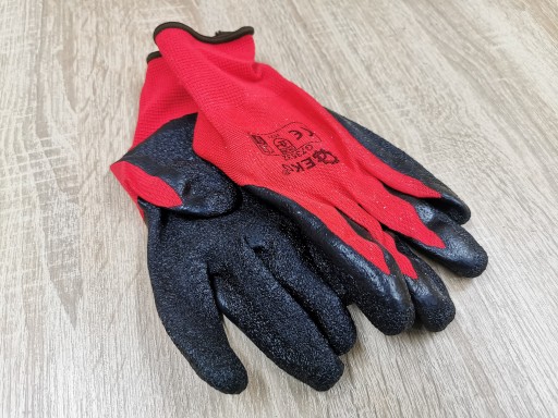 Ochranné pracovné rukavice LATEX, červené, VEĽKOSŤ 9